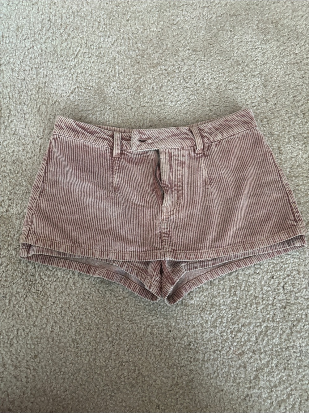 Women’s Rose Corduroy Shorts - Classic Low-Waist Style